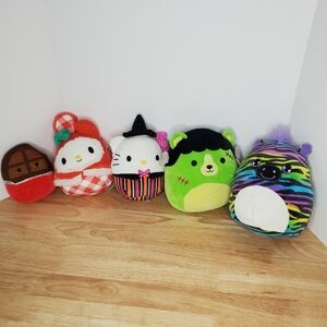 Squishmallows Plush Stuffed Animals Lot of 5